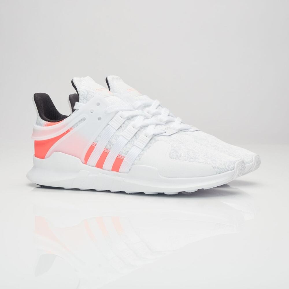 Adidas EQT Support ADV 91-16 White & Neon Knit Athletic Sneakers Womens Size 7